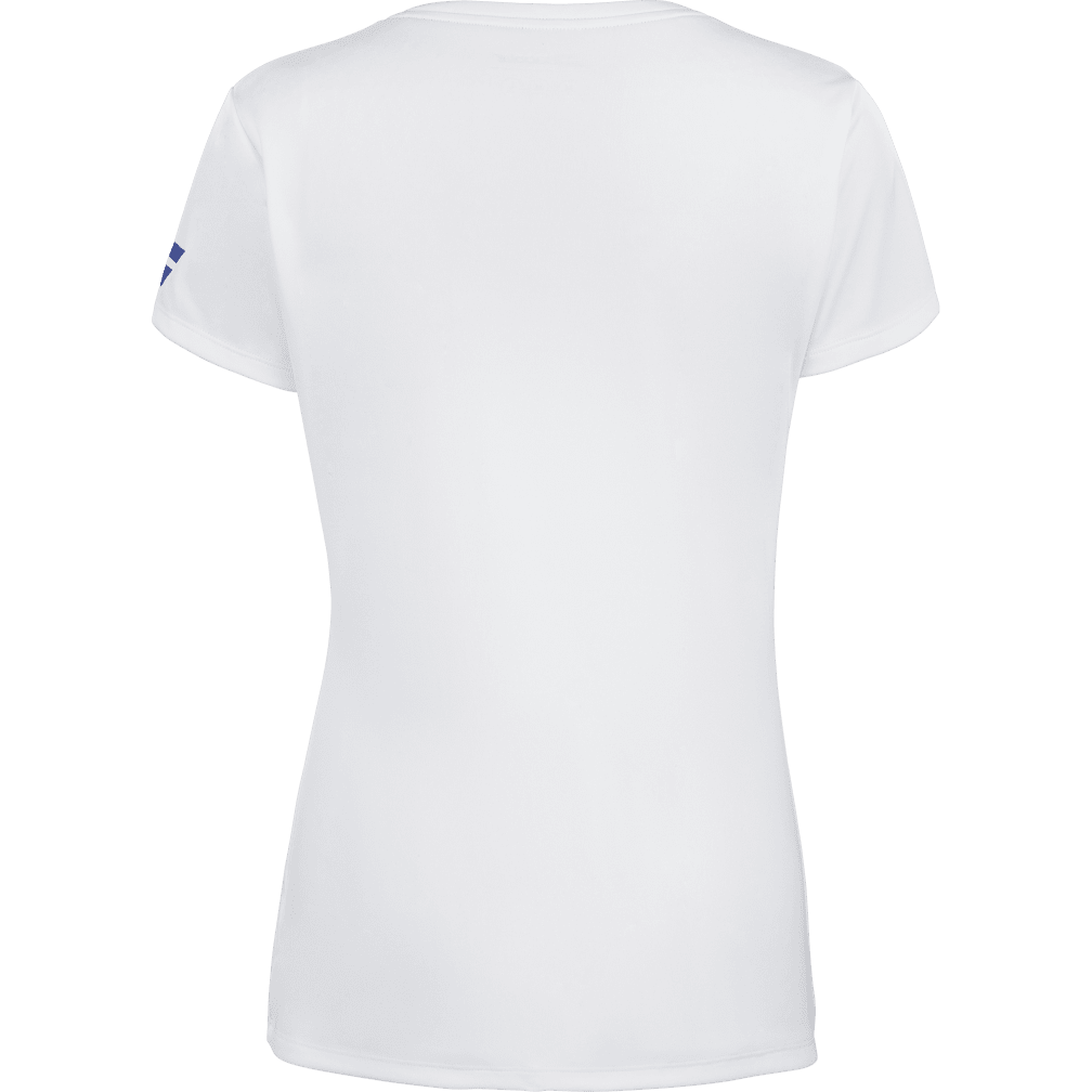 Babolat Play Cap Sleeve Top for juniors in white, back view