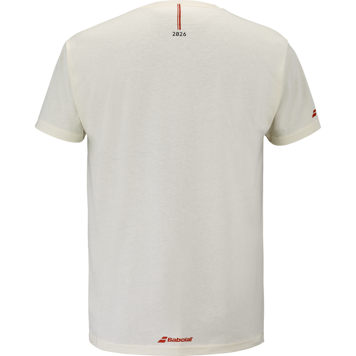 Babolat Exercise Message Tee in white, back view