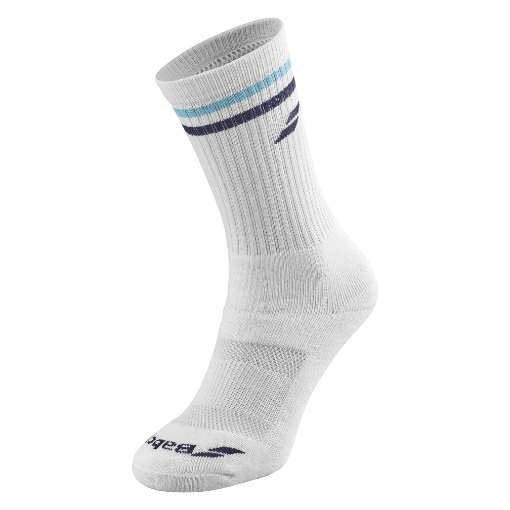 Babolat Team Single Socks in white, three-quarter front view