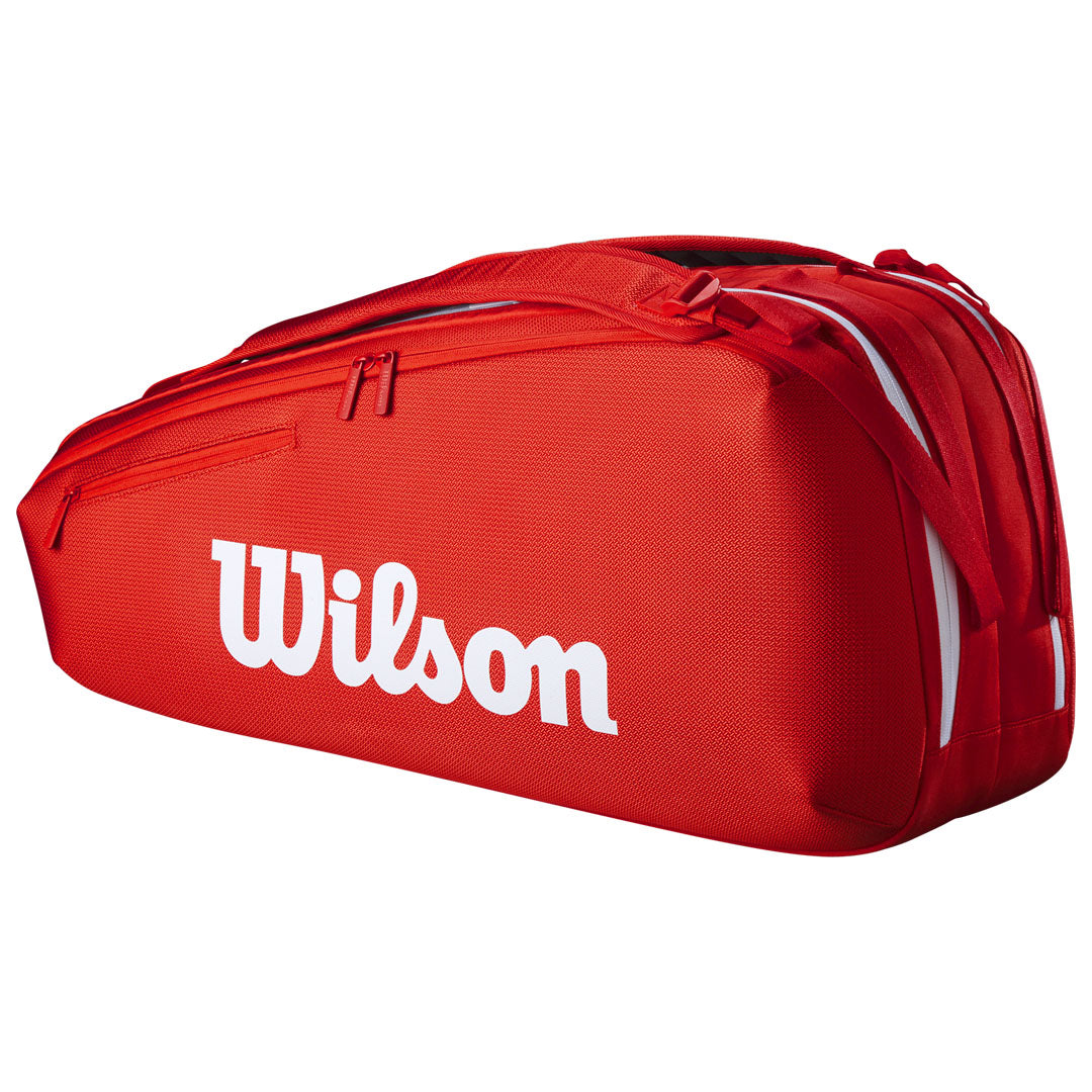 Wilson Super Tour 2025 6 pack red tennis racket bag