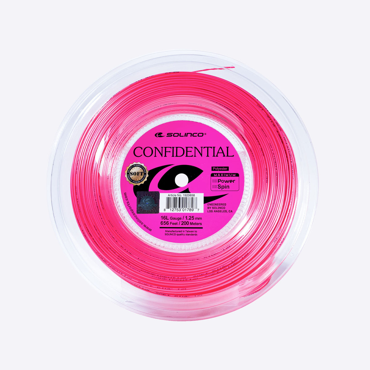 Solinco Confidential Soft tennis string detail