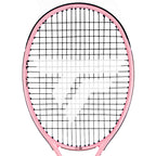Pink Tecnifibre TF-40 racket head straight on, showing the 16x19 string bed