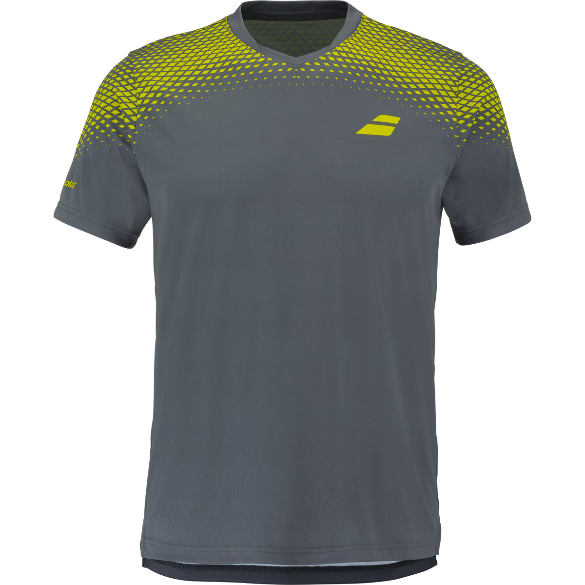 Babolat Aero Crew Neck Tee in grey, front view