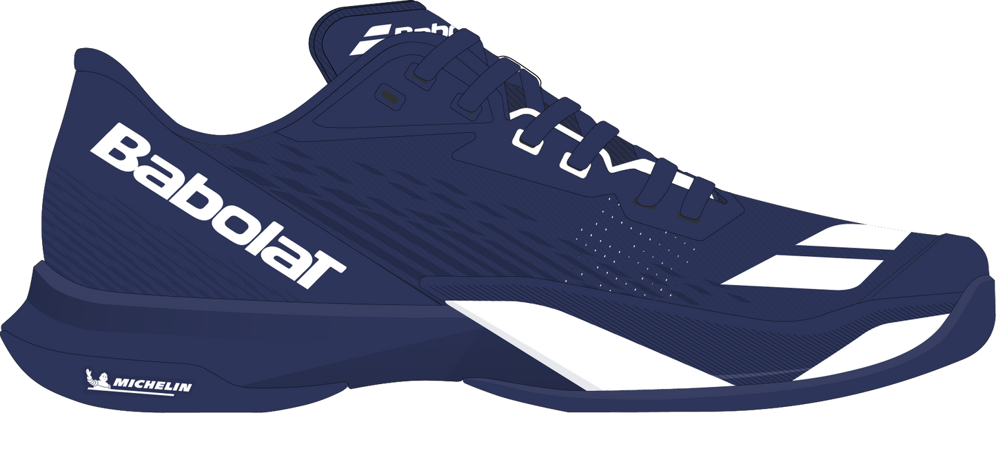 Babolat Jet Mach 4 All Court Men Wide - Dark Blue/White 4131