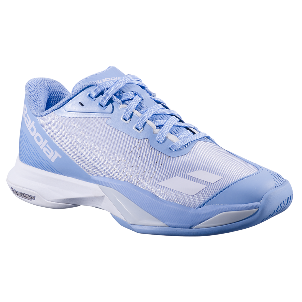 Babolat Jet Mach 4 All Court Women - Lavender/White, three-quarter view