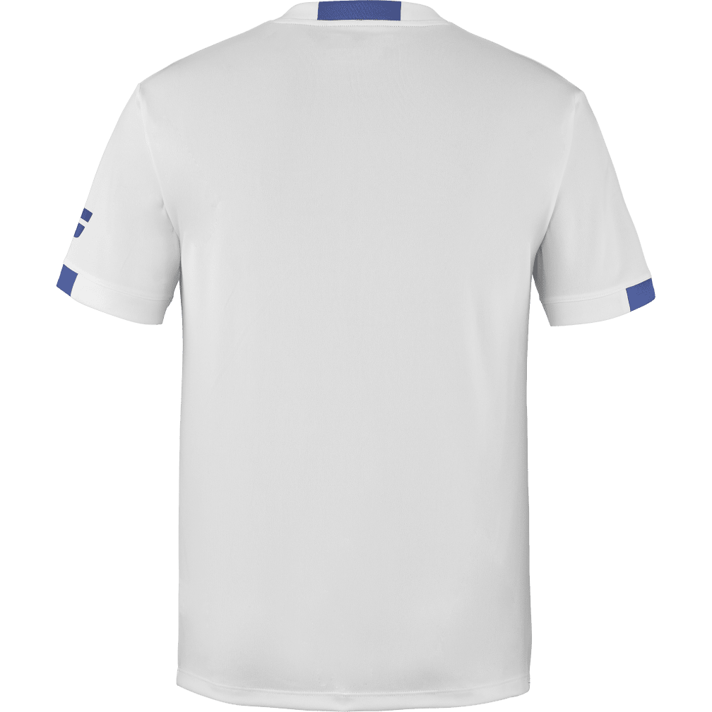 Babolat Play Crew Neck Tee for juniors in white, back view