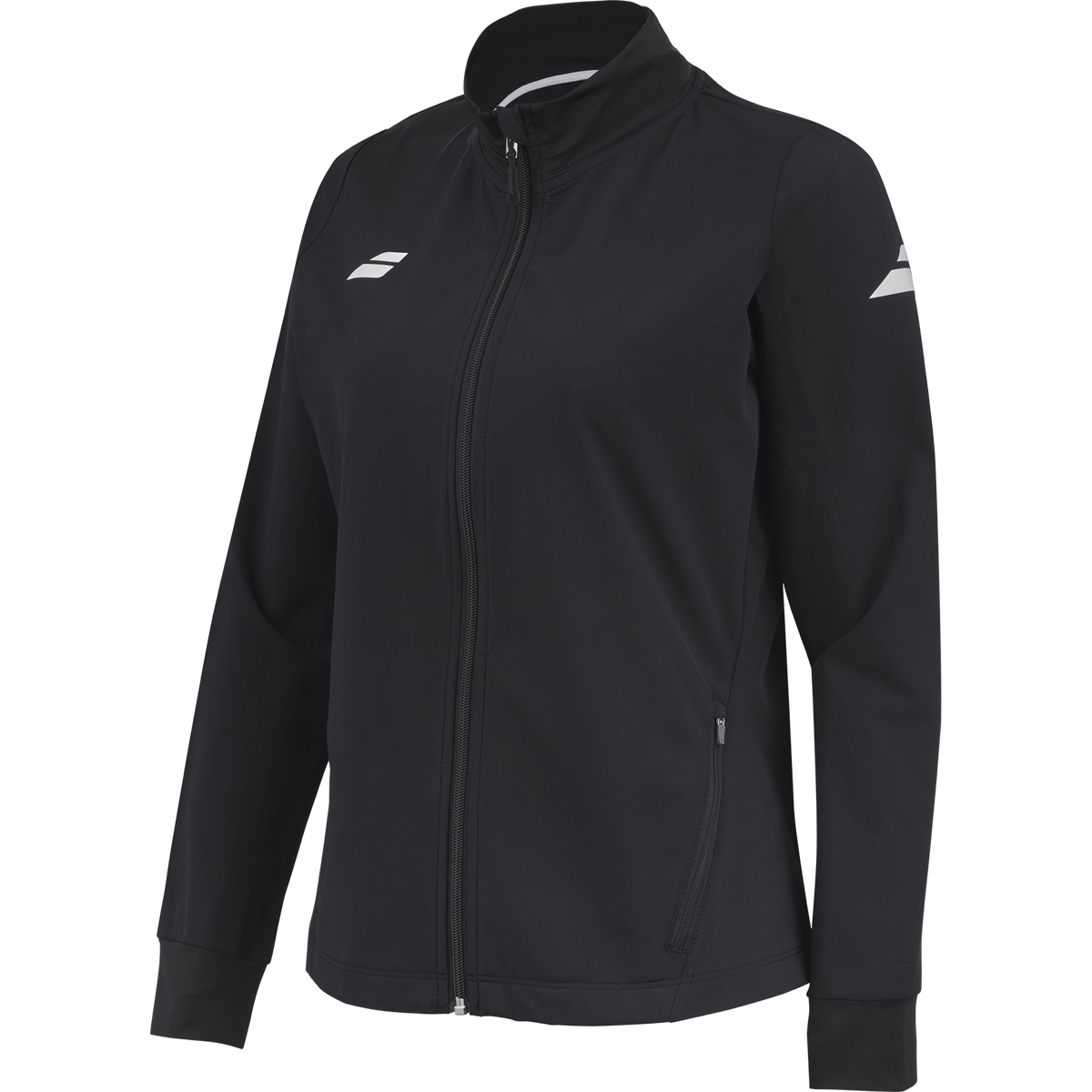 Babolat Play Jacket for juniors in black, three-quarter left view