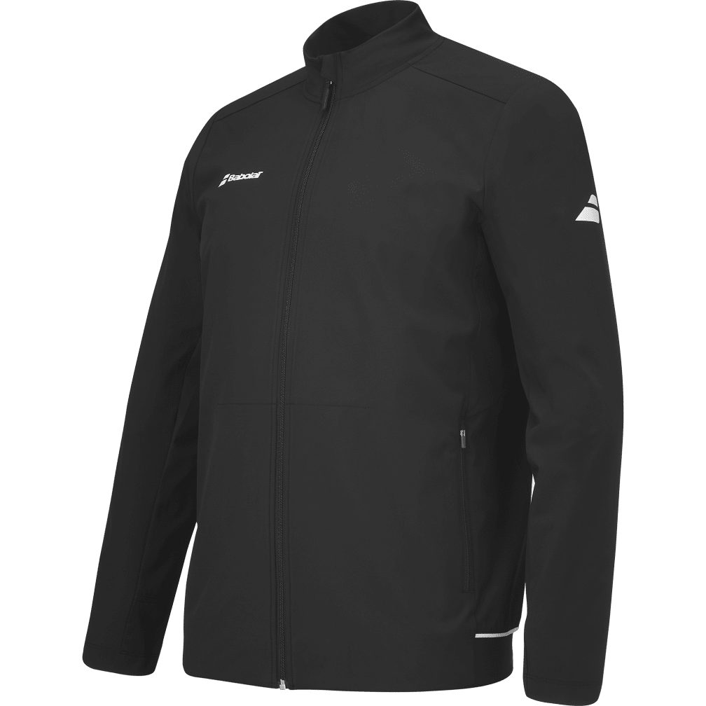 Babolat Play Jacket in black, three-quarter left view
