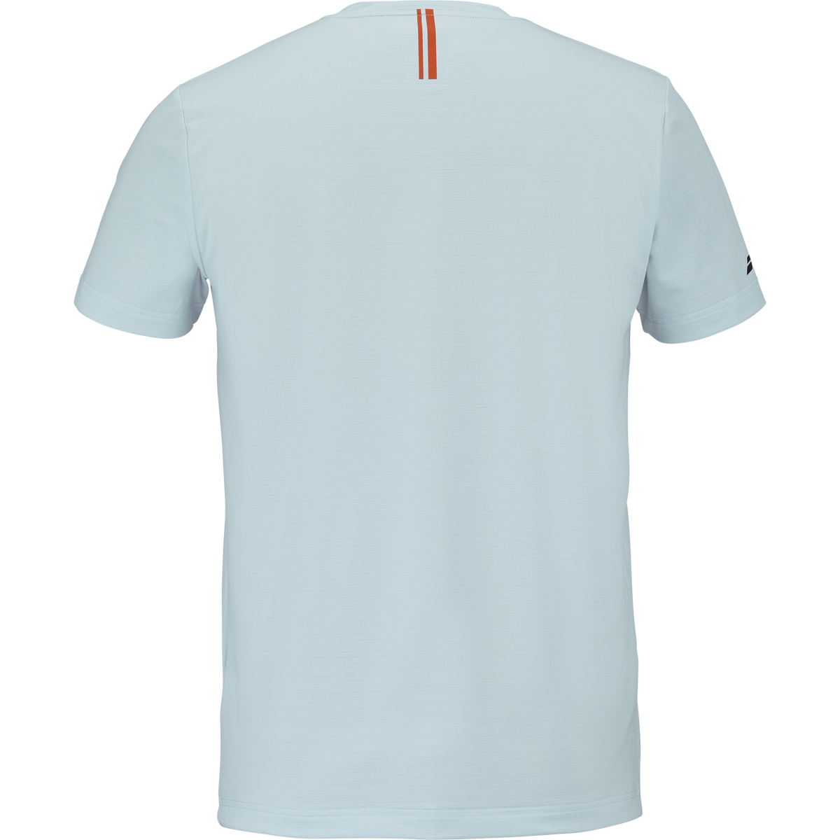 Babolat Play Crew Neck Tee in blue and red, back view
