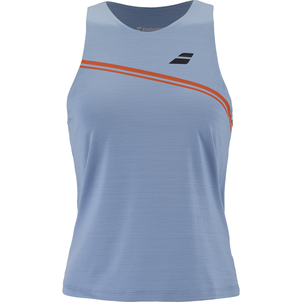 Babolat Play Tank Top for women in blue and red, front view