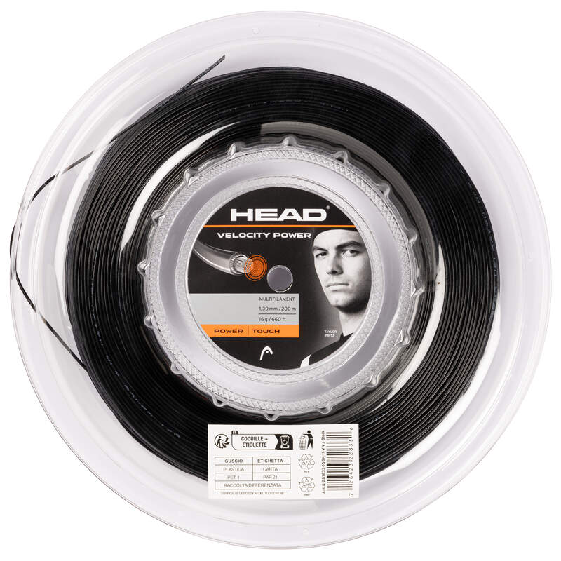 HEAD Velocity Power 16 200m reel in Black