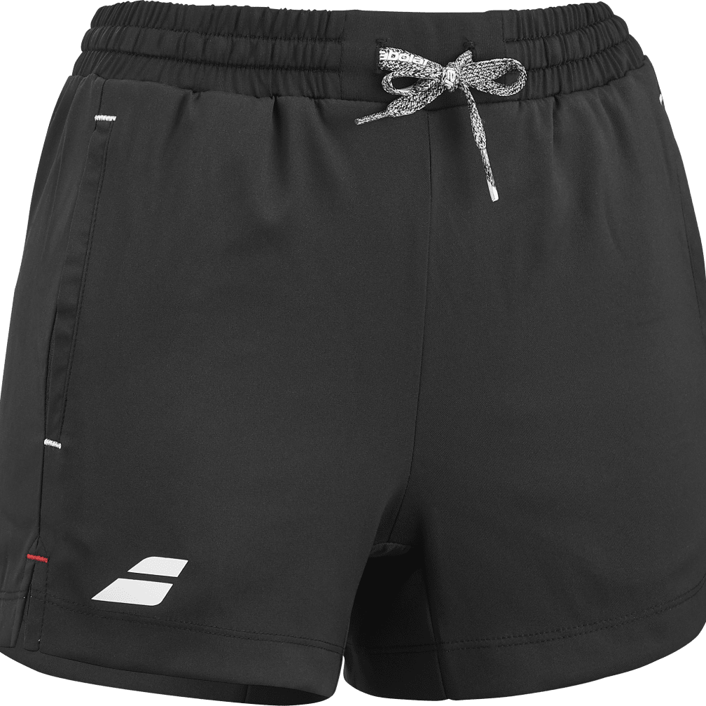 Babolat Exercise Short for girls in black, three-quarter right view