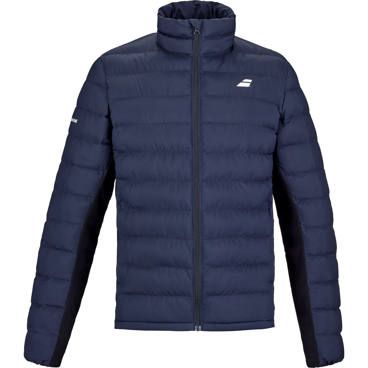 Babolat Exercise Padded Jacket in navy, front view