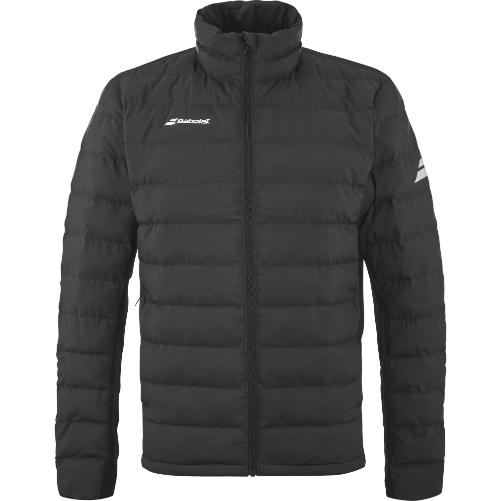 Babolat Exercise Padded Jacket in black, front view