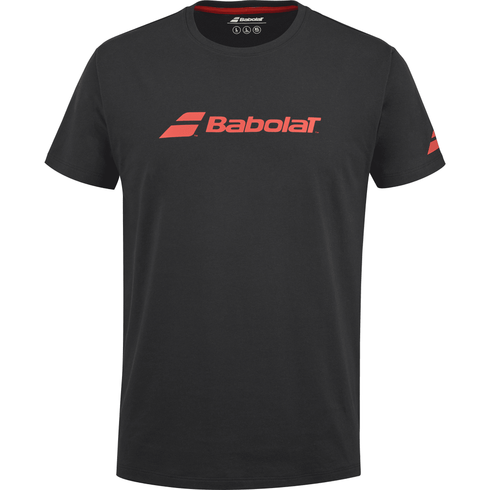 Babolat Exercise Tee in black, front view
