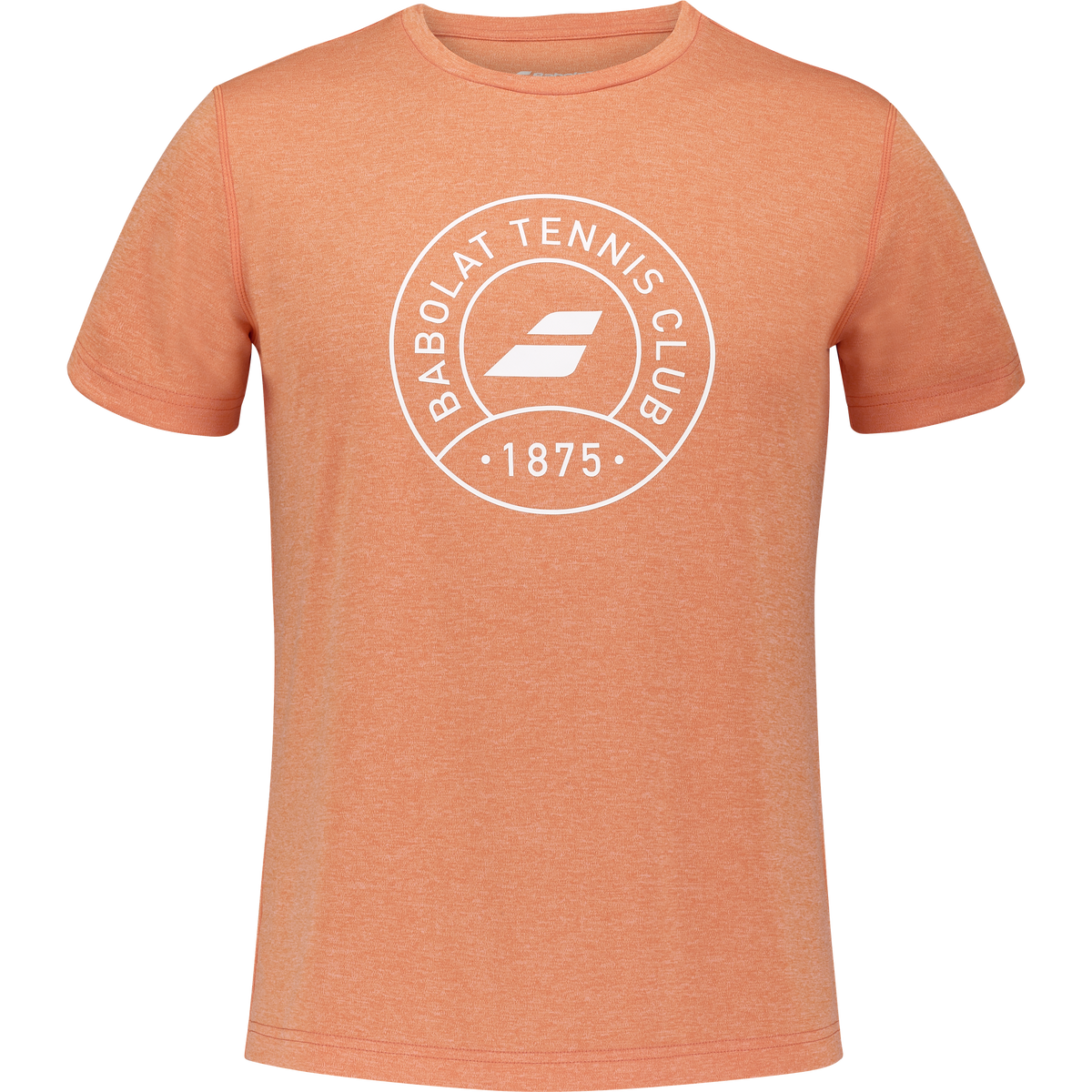 Babolat Exercise Graphic Tee in orange, front view