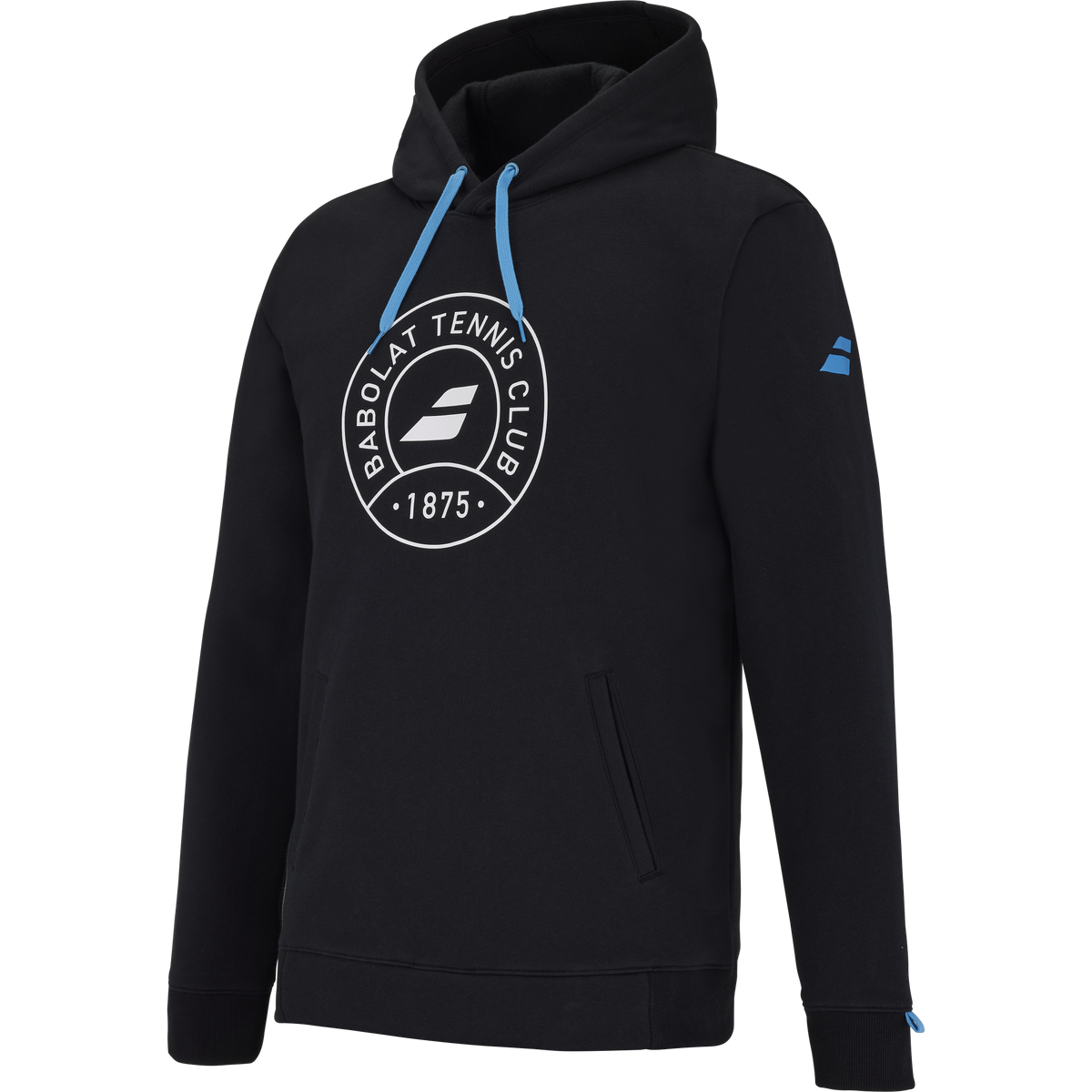 Babolat Exercise Hood Sweat in black, three-quarter left view