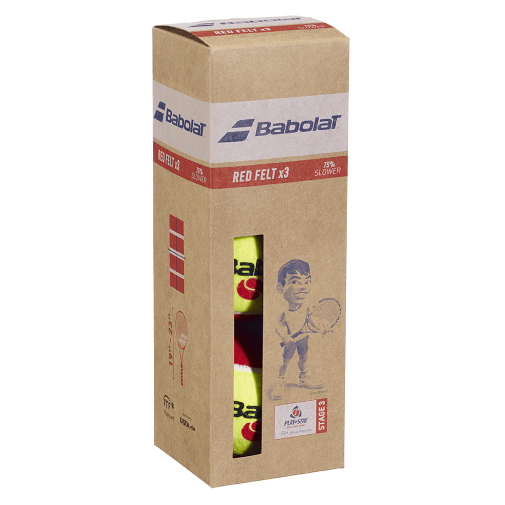 Babolat Red Felt 3-Ball Pack