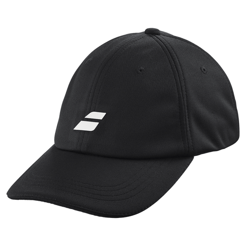 Babolat Pure Logo Cap for juniors in black, three-quarter front view