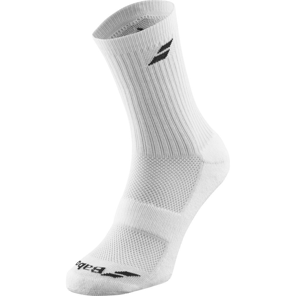 Babolat Socks 3 pairs pack in white, front view