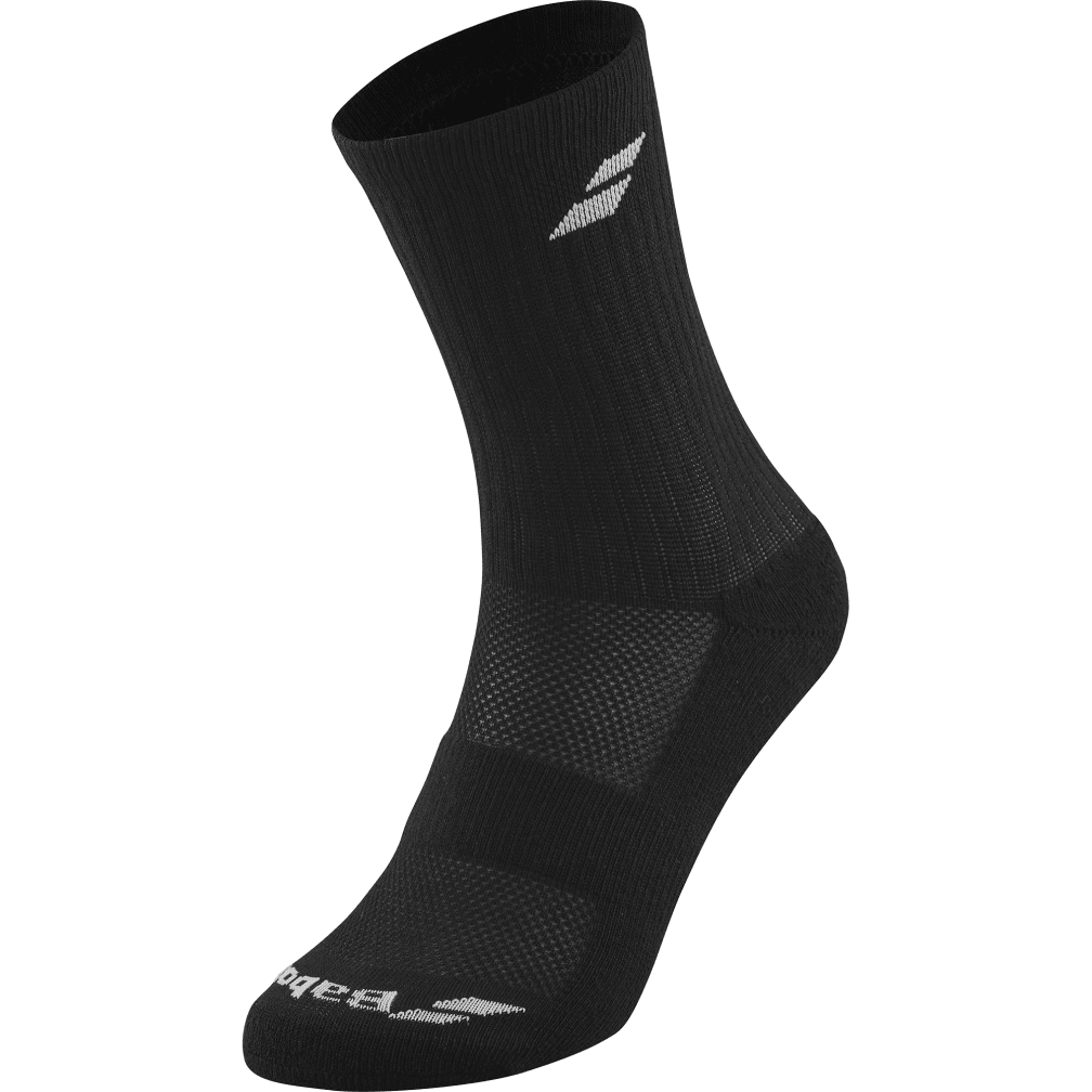 Babolat Socks 3 pairs pack in black, front view