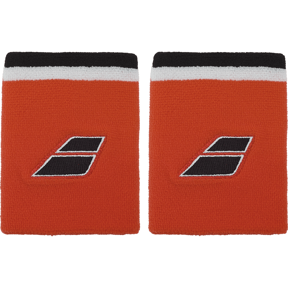 Babolat Terry Jumbo Wristband in red, front view