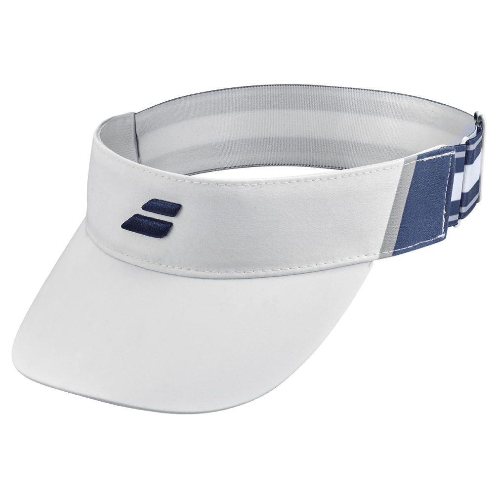 Babolat Elastic Visor in black and white, three-quarter front view