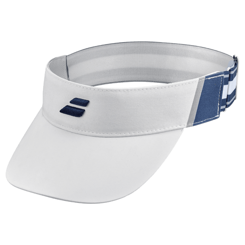 Babolat Elastic Visor in black and white, three-quarter front view