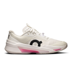 On THE ROGER Pro Fire Women's White/Pink tennis shoe