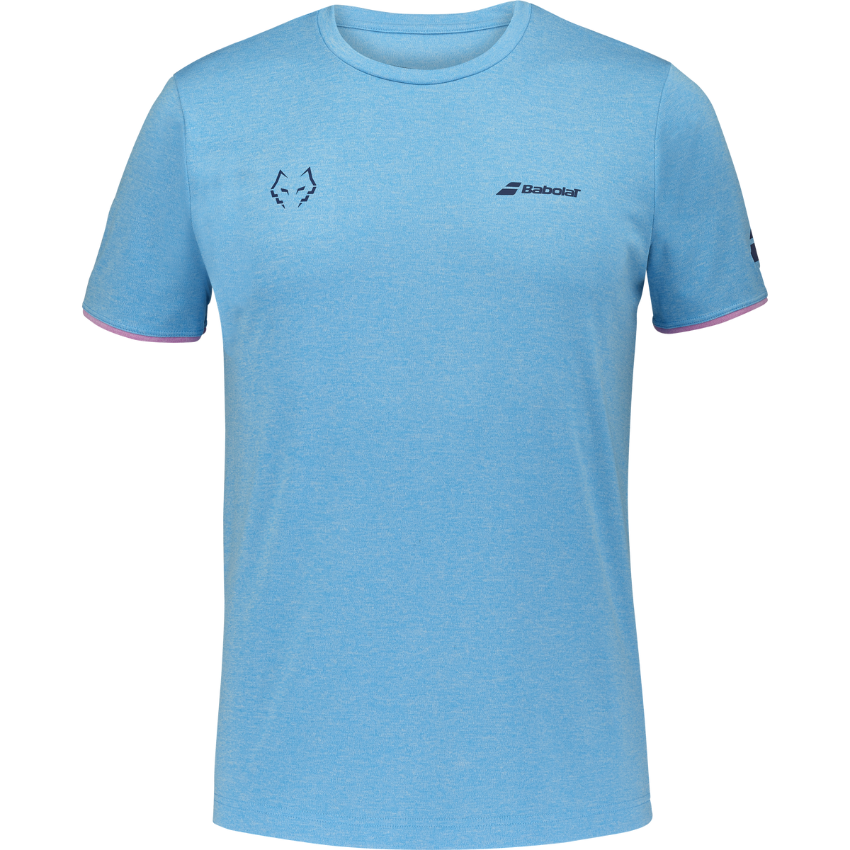 Babolat Crew Neck Tee Lebron in light blue, front view
