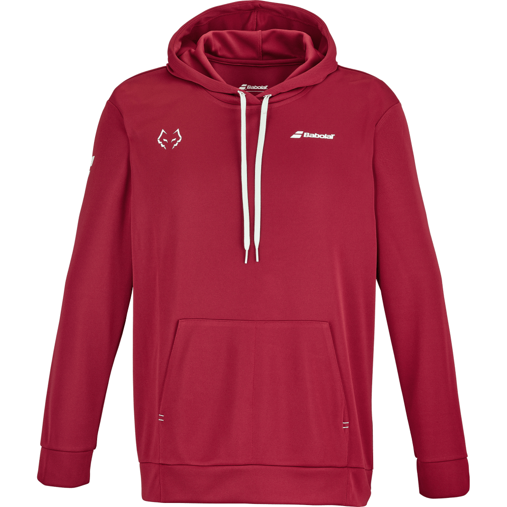 Babolat Hood Sweat Lebron hoodie in red, front view