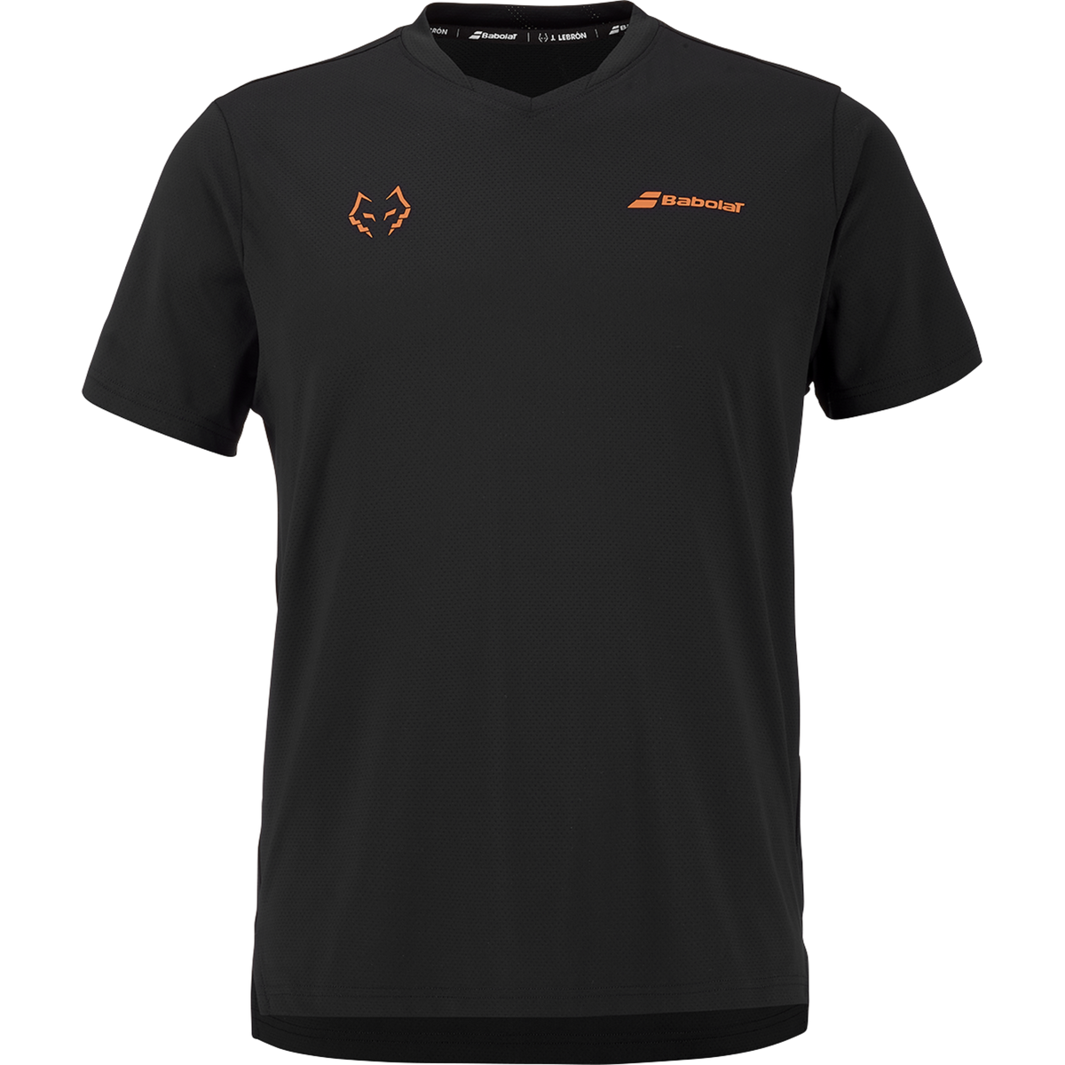 Babolat Crew Neck Tee Lebron in black, front view