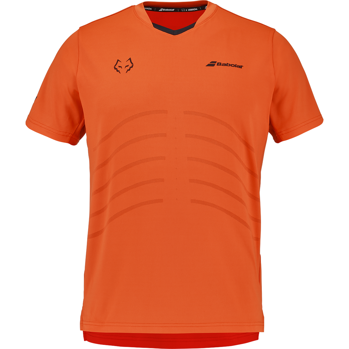 Babolat Crew Neck Tee Replica Lebron in orange, front view