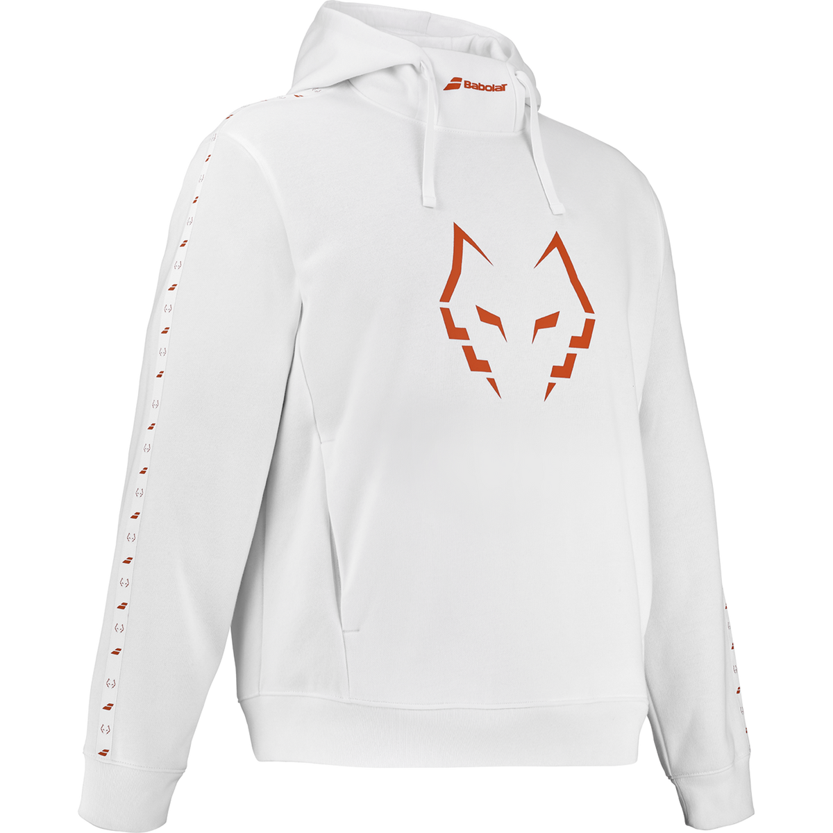 Babolat Hood Sweat Lebron in white, three-quarter right view