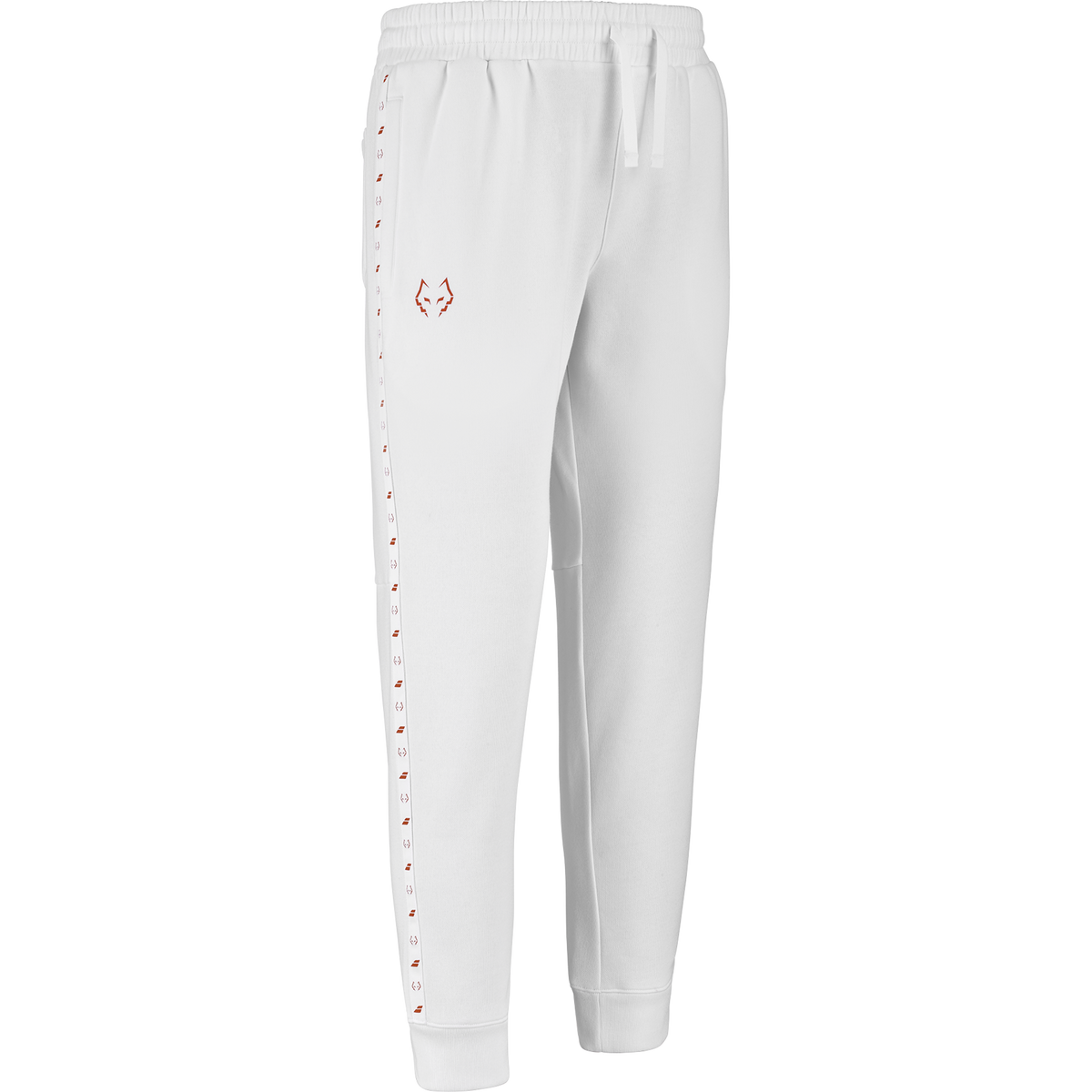 Babolat Sweat Pant Lebron in white, three-quarter right view