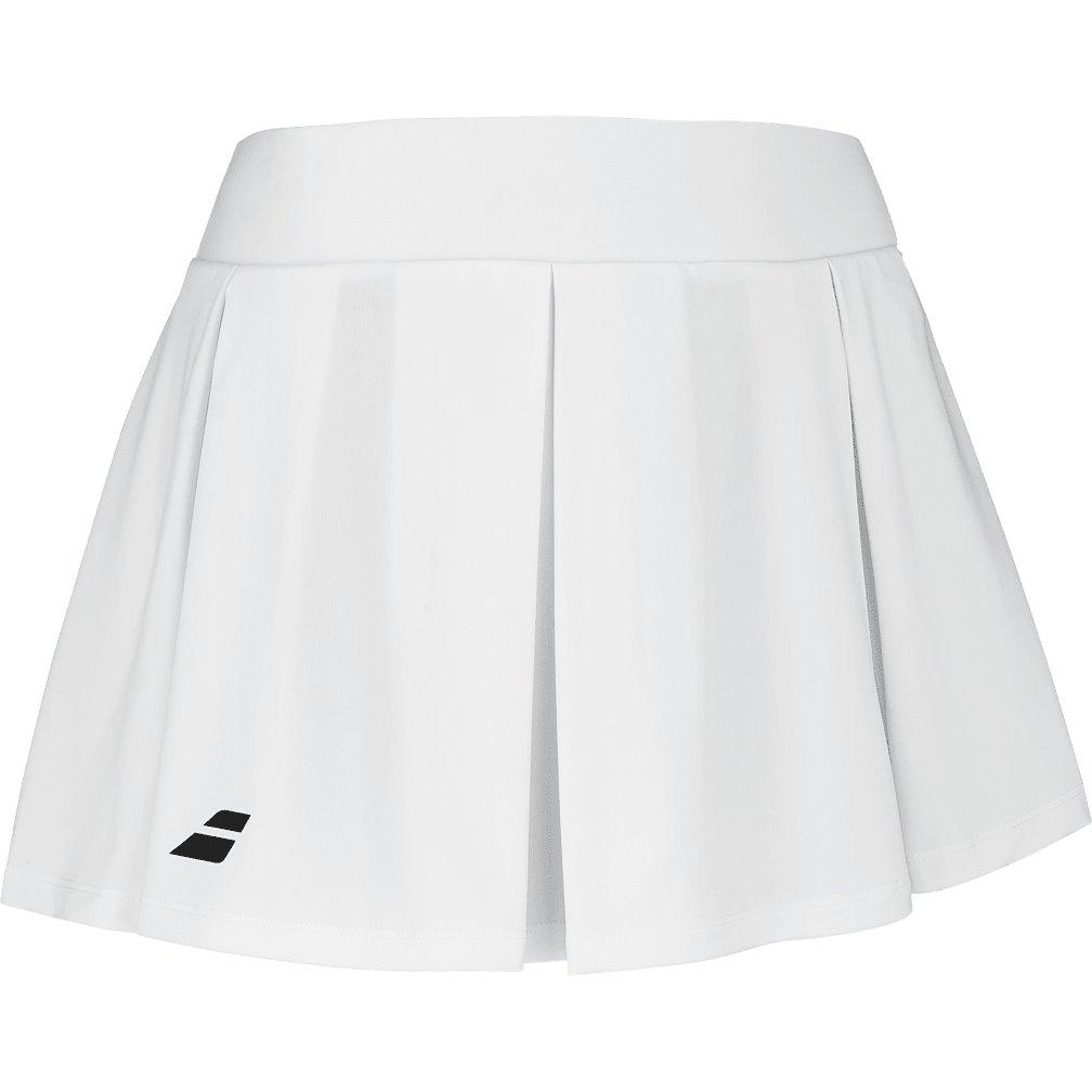 Babolat Perf Skirt for women in white, three-quarter left view