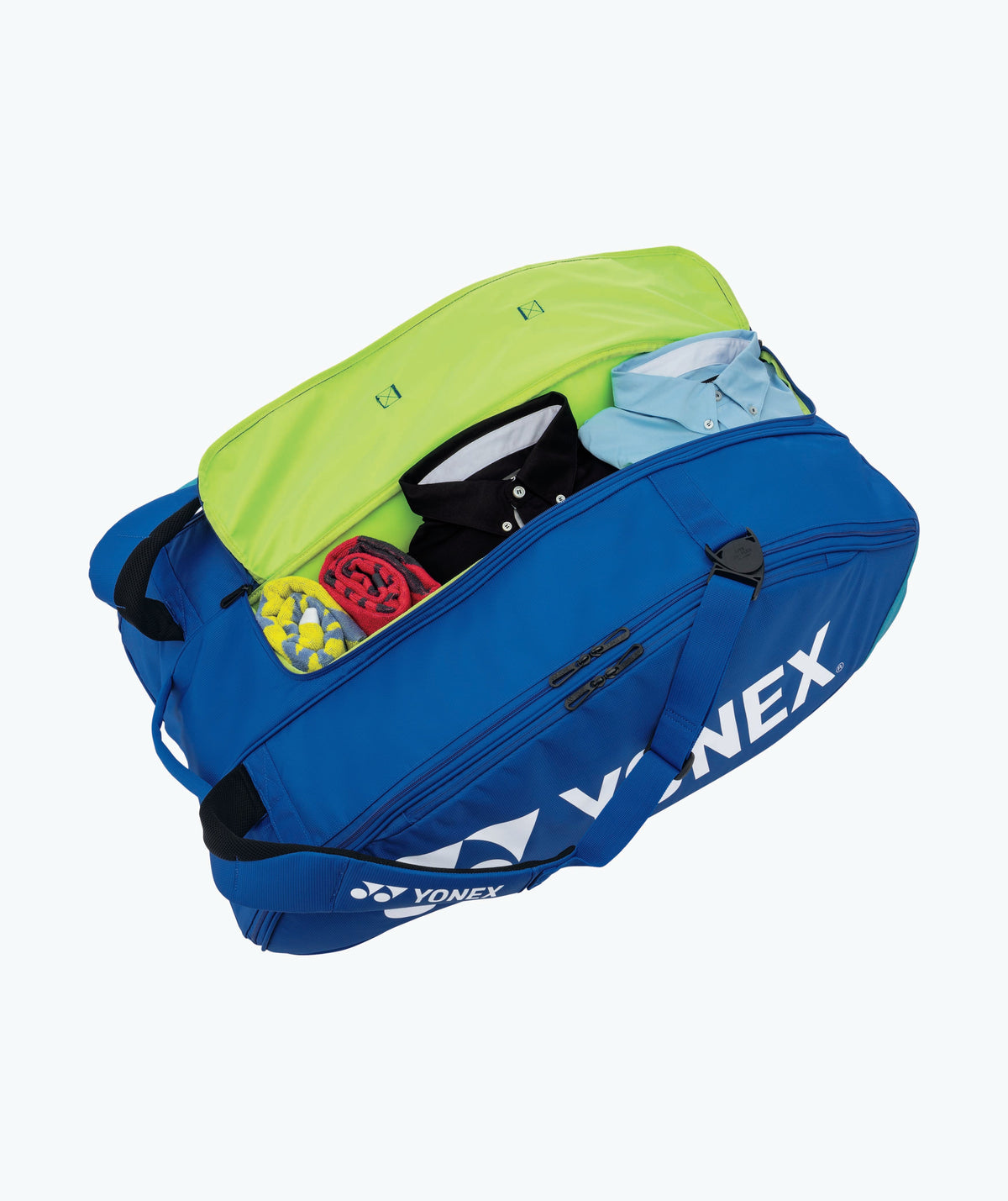 Yonex Pro 12 Racket Bag Cobalt Blue compartment detail