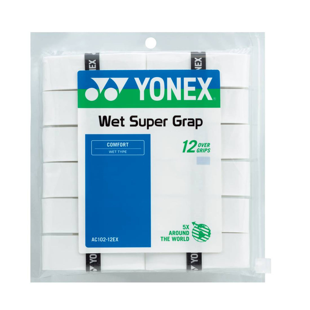 Yonex Wet Super Grap 12 Pack - White