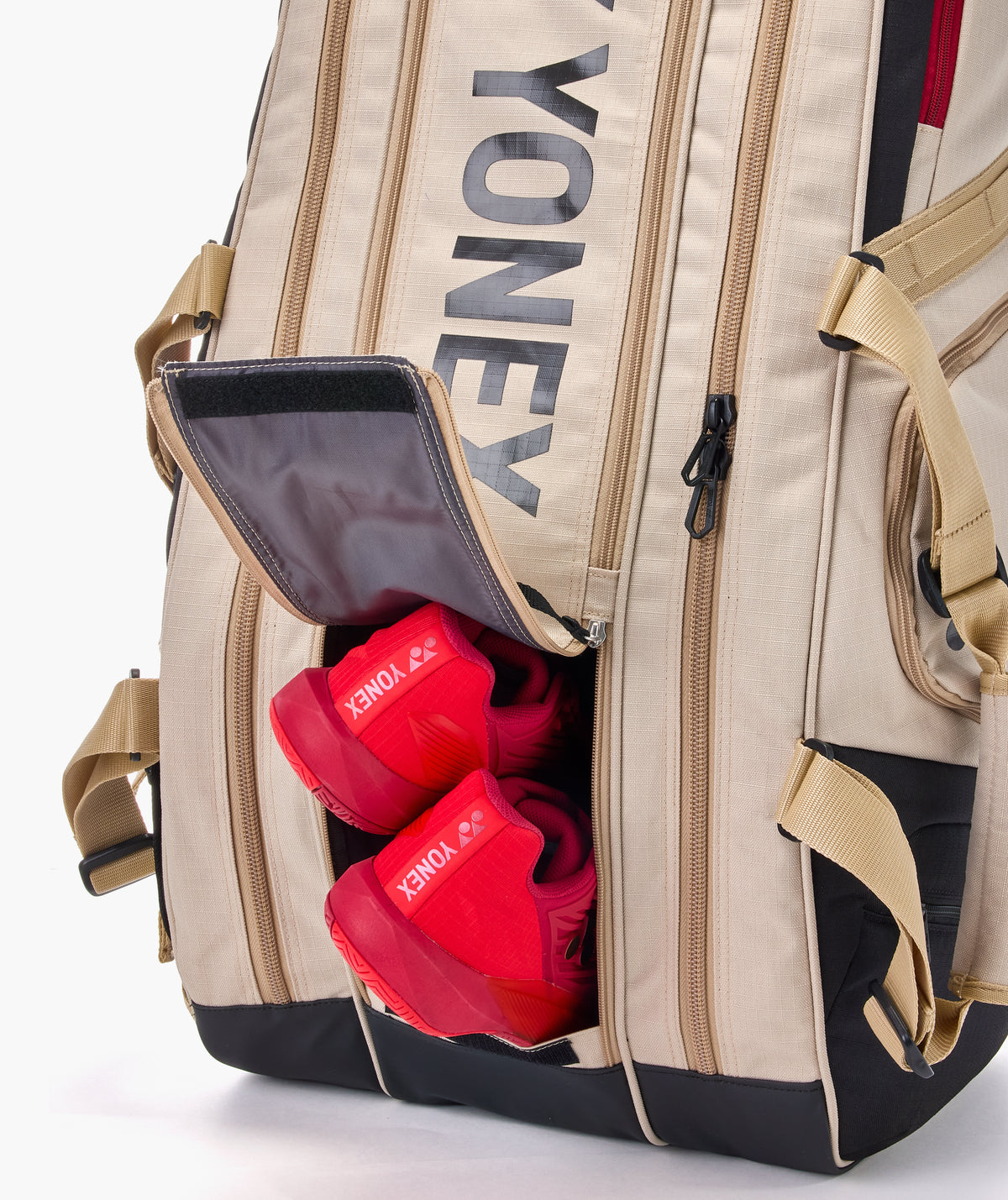 Yonex Gearlogic 9 Racket Bag - Beige, interior