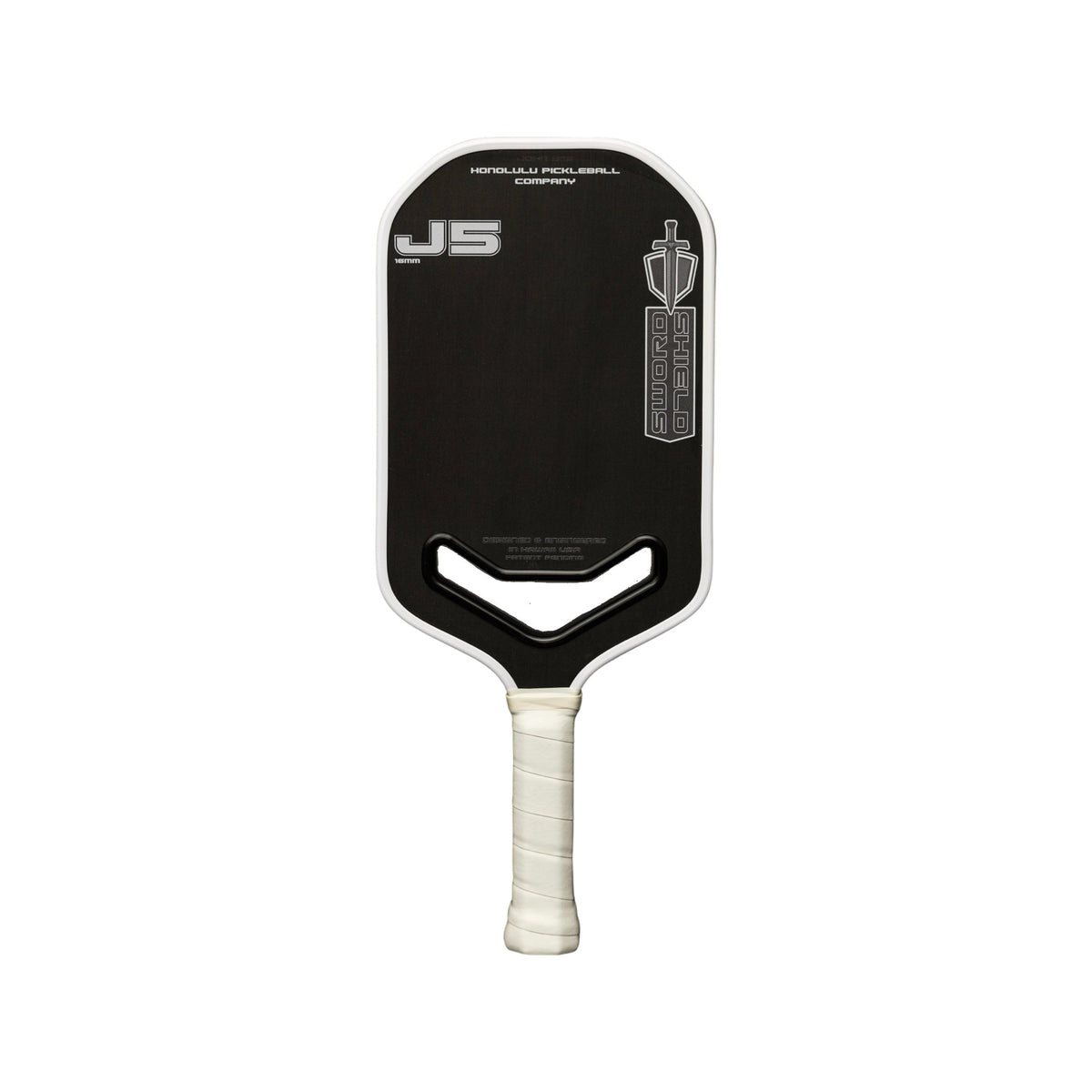 Honolulu Sword & Shield J5 pickleball paddle in White