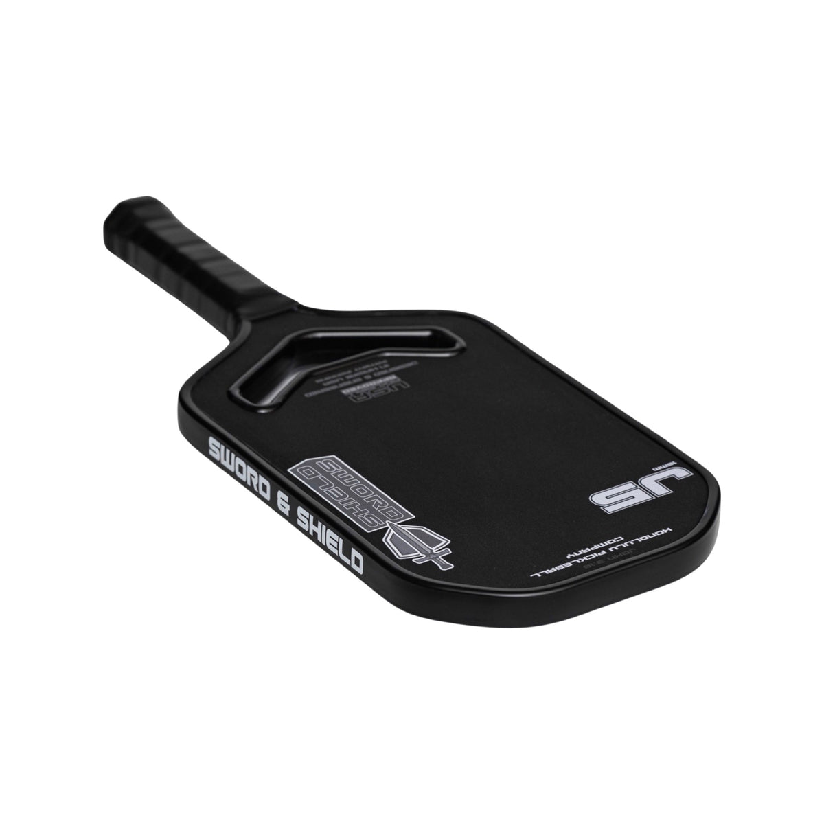 Honolulu Sword & Shield J5 in Black, angled view