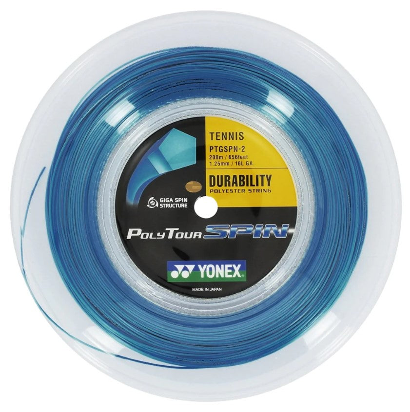 Yonex Poly Tour Spin 125 200m reel in Cobalt Blue