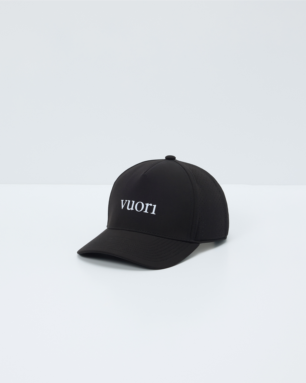 Vuori Wordmark Water Tech Hat - Black, flat lay