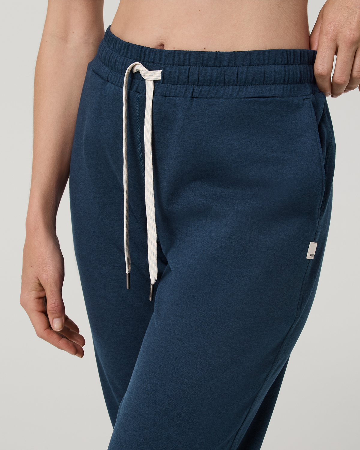 Vuori Performance Jogger in Blue Coast Heather - fabric detail