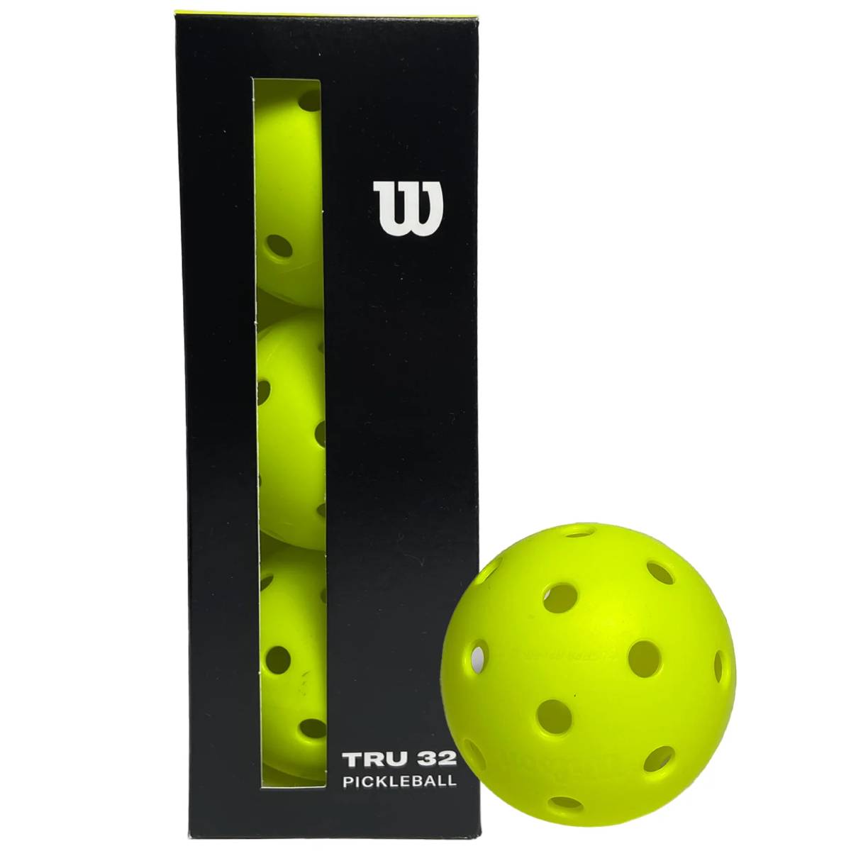 Wilson TRU 32 outdoor pickleballs - Yellow, 3 pack