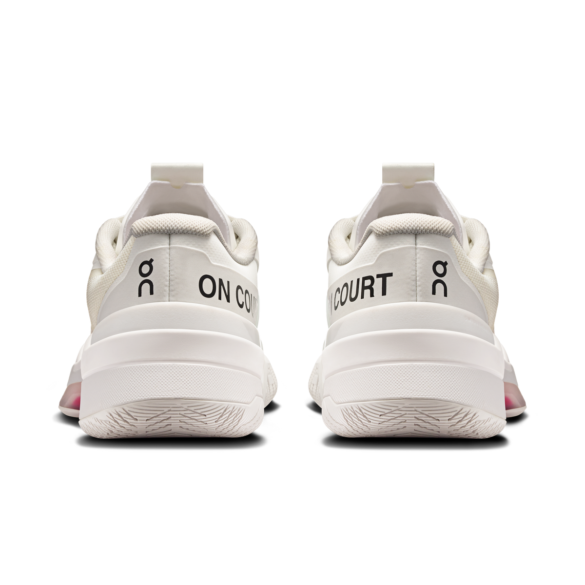 On THE ROGER Pro Fire Women's White/Pink tennis shoe
