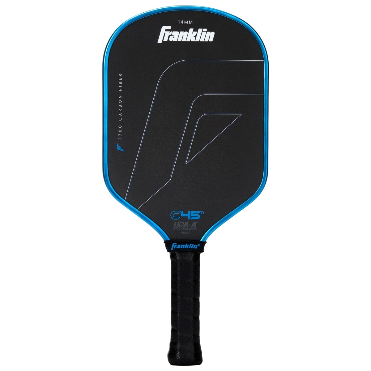Franklin C45 carbon fibre pickleball paddle hybrid 14mm blue