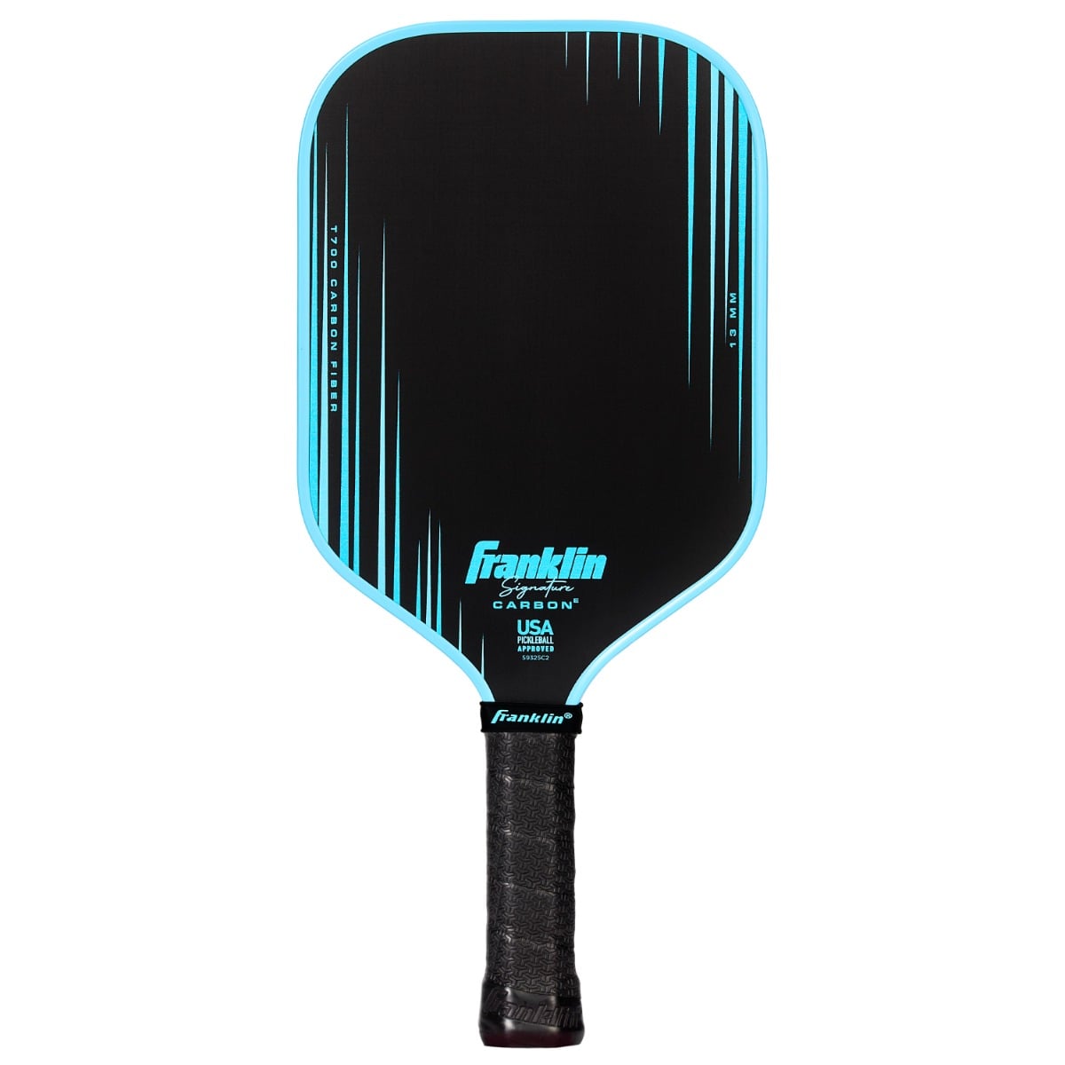 Franklin Raw Carbon pickleball paddle elongated 13mm blue