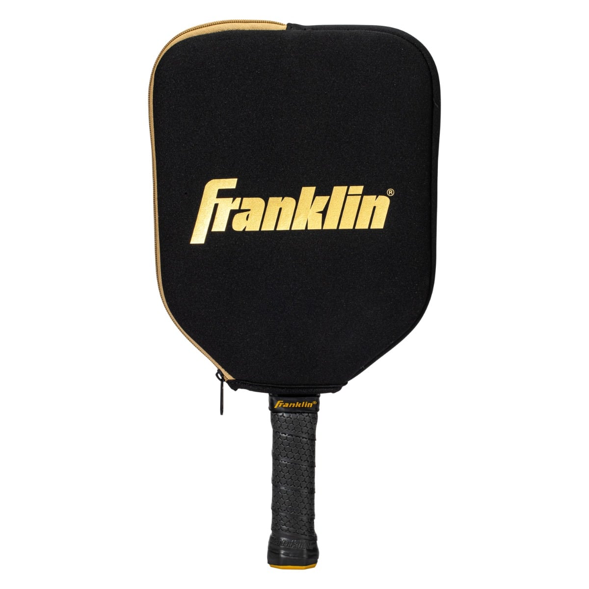 Franklin single pickleball paddle cover black gold trim