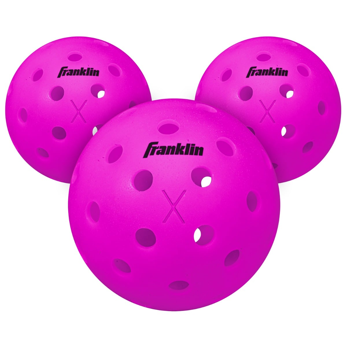 Franklin X-40 outdoor pickleball purple 3 pack tube